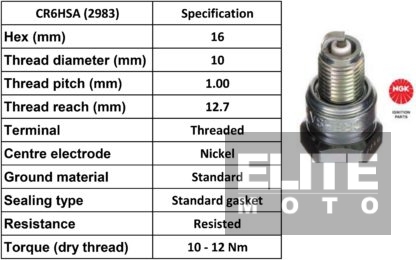 NGK CR6HSA Spark Plug (2983)